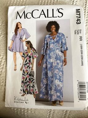 McCalls Pattern M7743 RR by Khaliah Ali for Women’s Dresses